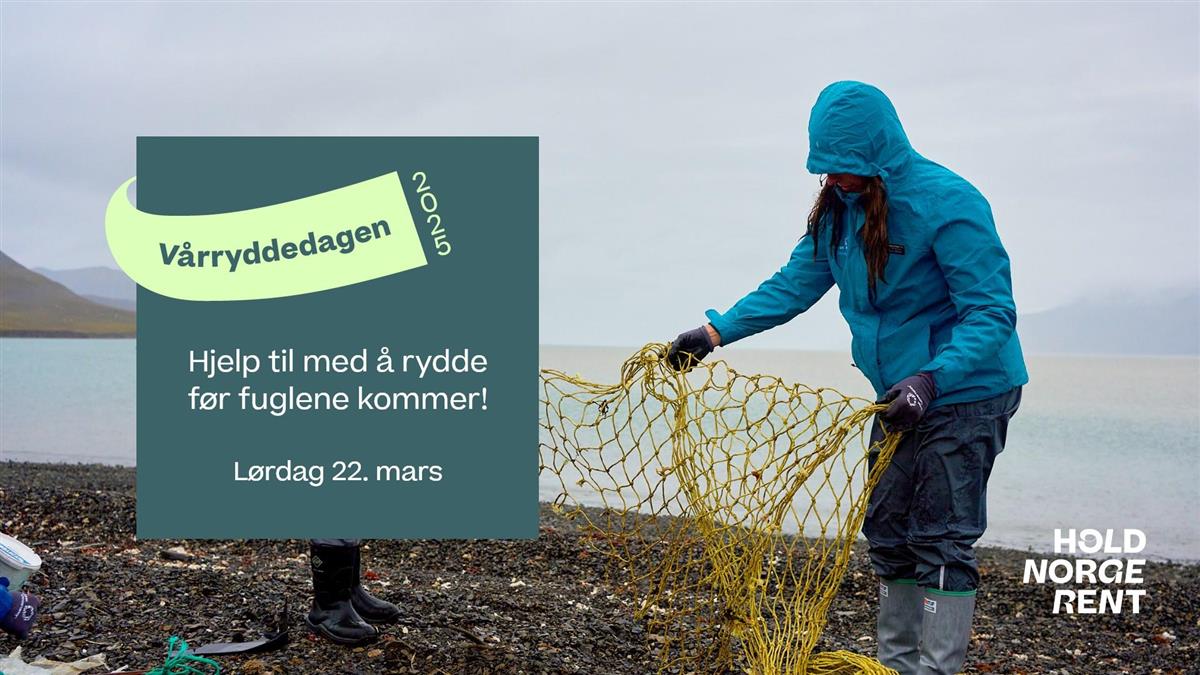 Vårryddedagen2025. Hjelp til med å rydde før fuglene kommer.  - Klikk for stort bilde